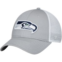 Men's Seattle Seahawks NFL Pro Line by Fanatics Branded Gray/White Core Trucker II Adjustable Snapback Hat 2760032